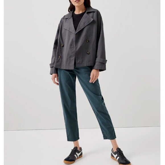 Pact Organic Women's Storm Boulevard Brushed Twill Double Breasted Light Jacket - Picture 2 of 10